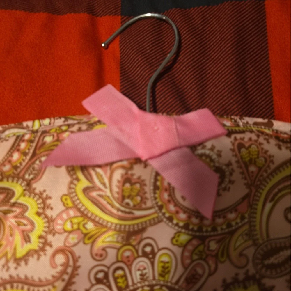 Vintage Hanging Tri-Coastal Design Jewelry Organizer Pink Paisley 66 Pockets